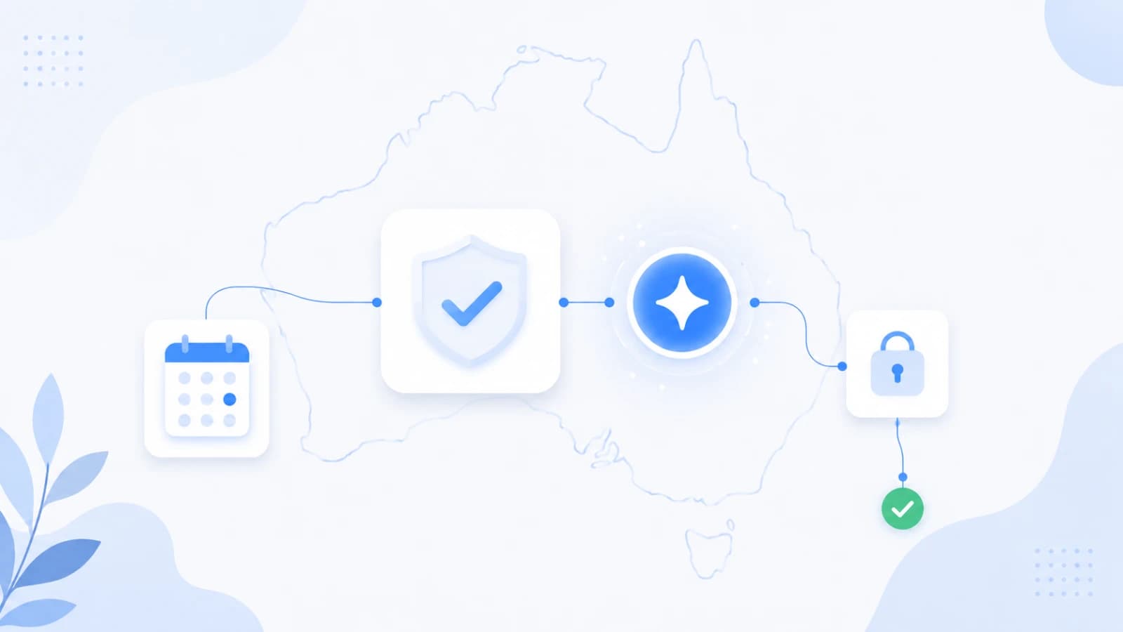 A calm, abstract representation of Australian rules and AI sitting side by side